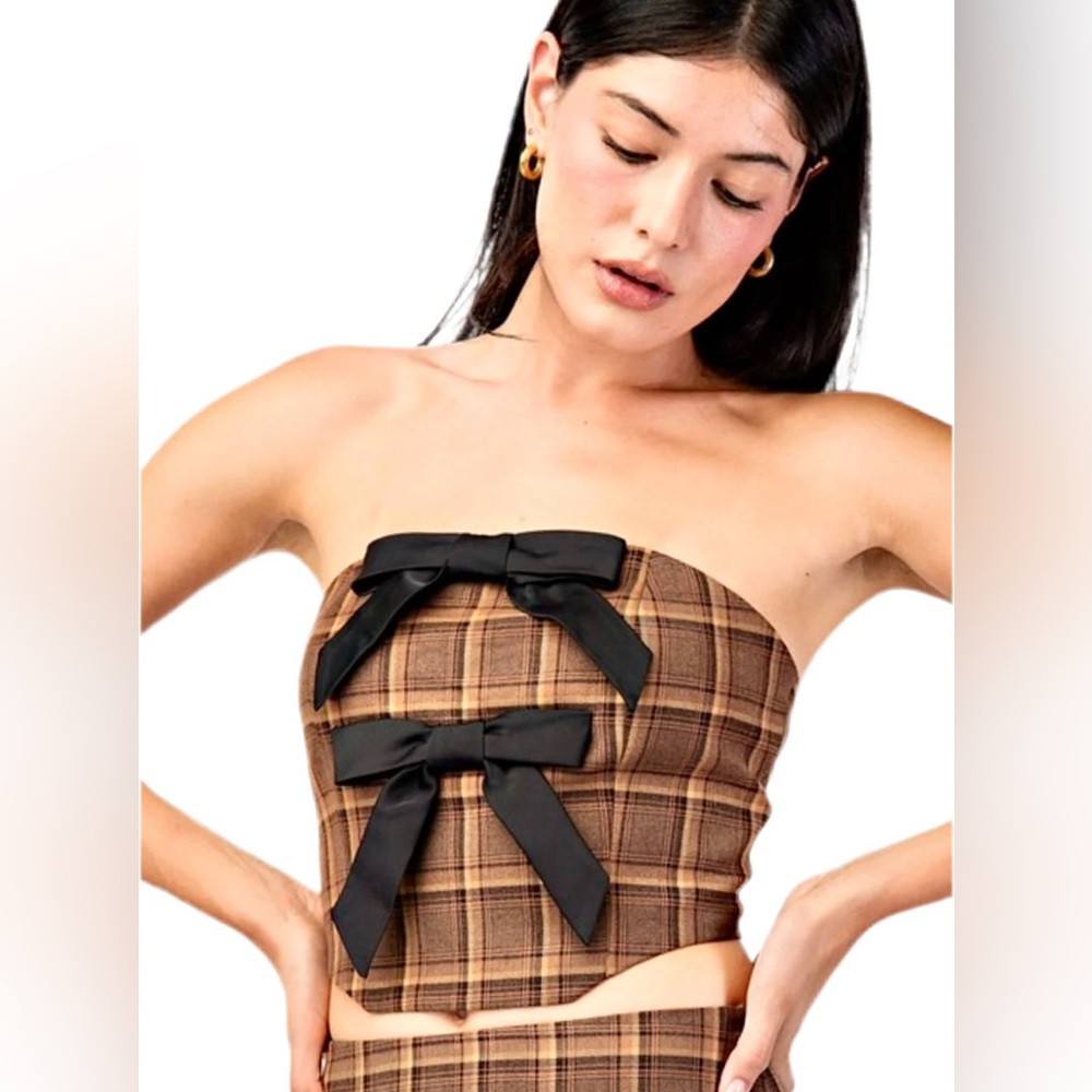 Plaid Mini Skirt Set